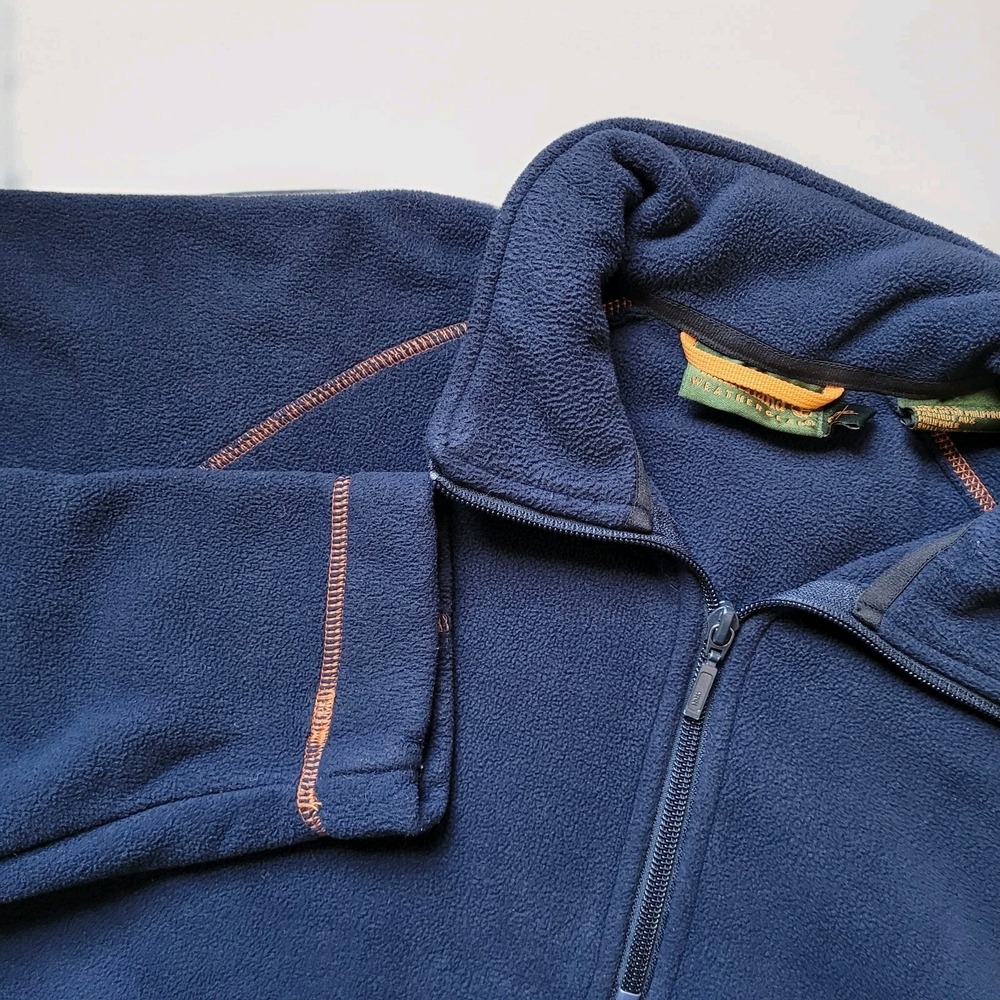Vintage Timberland Weathergear Fleece Pullover Navy Blue‎ Contrast Stitch Small